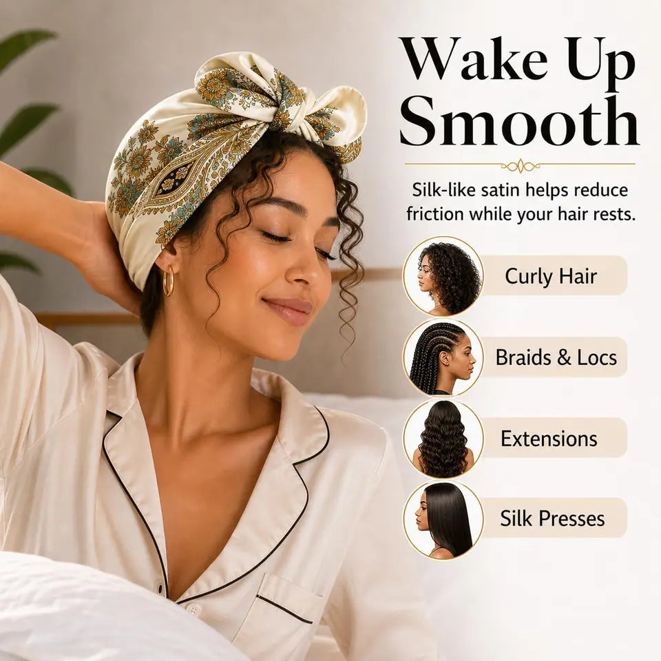 35” Satin Large Square Head Scarves - 4PCS Silk Like Neck Scarf Hair Sleeping Wraps Satin Silk Scarfs for Women
