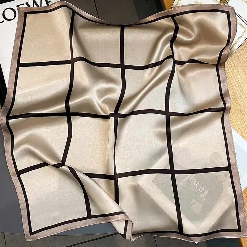 100% Natural Silk Scarf for Woman Designer Birds on Tree Print Bandana Foulard Female Luxury Square Neckerchief New SD0064